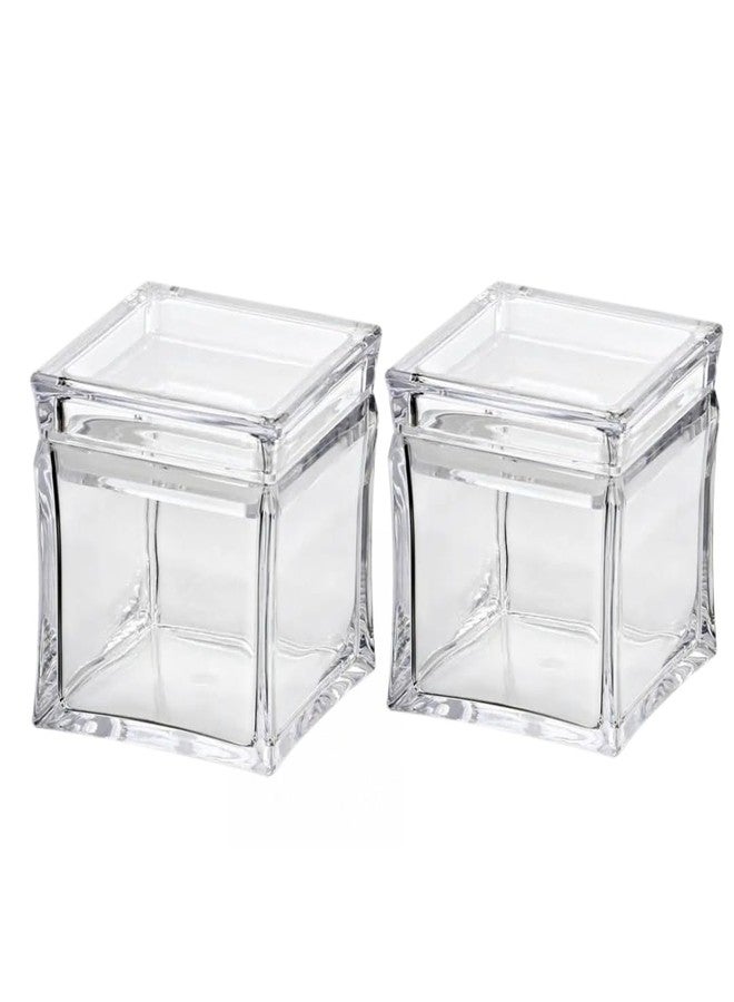 HOMEAWARE (400x2 ml Acrylic Airtight Transparent Jar | Elegant and Perfect for Coffee, Dry Fruits, Cookies, Munchies, ShatterProof, BPA-Free, Kitchen storage Container | Pack of 2 - Image 1
